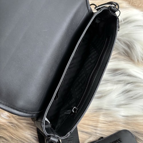 Steve Madden Handtasche Schulter Crossbody Canvas schwarz klein 10"x 5"x 2" - Bild 7 von 9