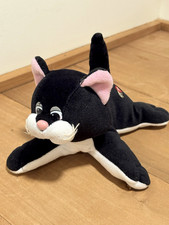 Pound Purries Newborn Tonka Cat Black White 8" Plush Vtg 80s Korea