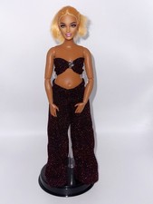 Hand-sewn 2 Piece Glittery Outfit For Curvy Barbie Doll