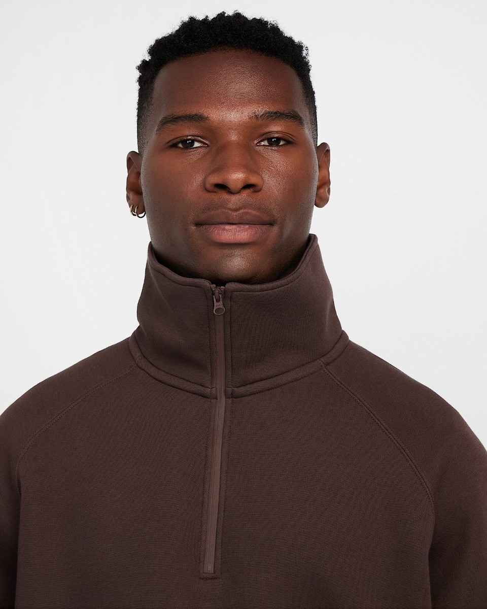 Nike Men's Size XL Tech Fleece Half-Zip Top Light Orewood FZ7568