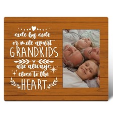Grandma Grandpa Picture Frame - Grandkids Are Always Close to The Heart - Mot...