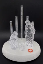 Musical Lighted Nativity Figure Battery Operated Silent Night + 1 Plastic 7.75"