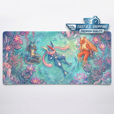 Pokemon Greninja Lucario Blaziken Gaming Mouse Pad XXL Extended Desk Mat 36x18