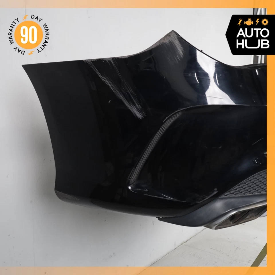 Conjunto de cubierta de parachoques trasero deportivo negro noche fabricante de equipos originales Mercedes W117 CLA45 AMG 14-16 Foto 2 de 4