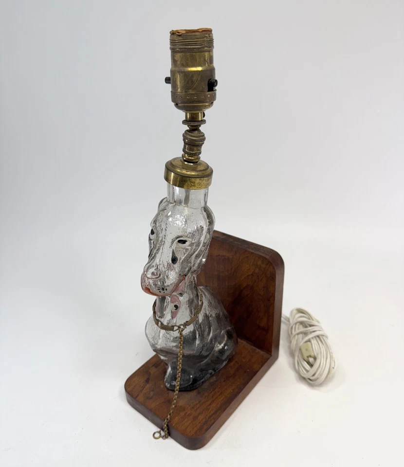 Hand Made Dog Lamp Glass Bottle Decanter OOAK - Image 4 of 4