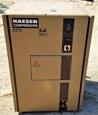 2007 Kaeser KT-500 5 HP Oil-Free Air Compressor 120 Gallon Tank Sound Enclosed 