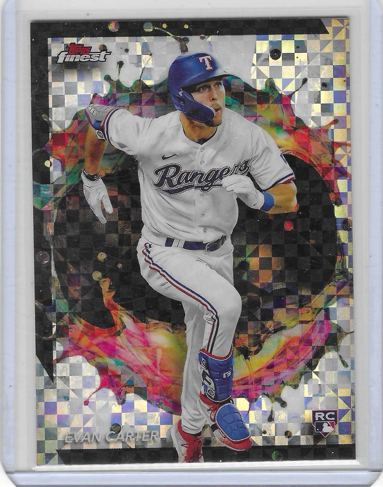 2024 Topps Finest - Rare Evan Carter #290 Checkerboard Refractor (RC) Rookie
