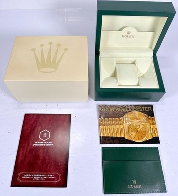VINTAGE GENUINE ROLEX watch box case 39137.04 wave Booklet green 260405001y2A