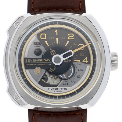 SEVENFRIDAY SF-V2 V series black Dial Automatic Stainless Steel Leather Men s