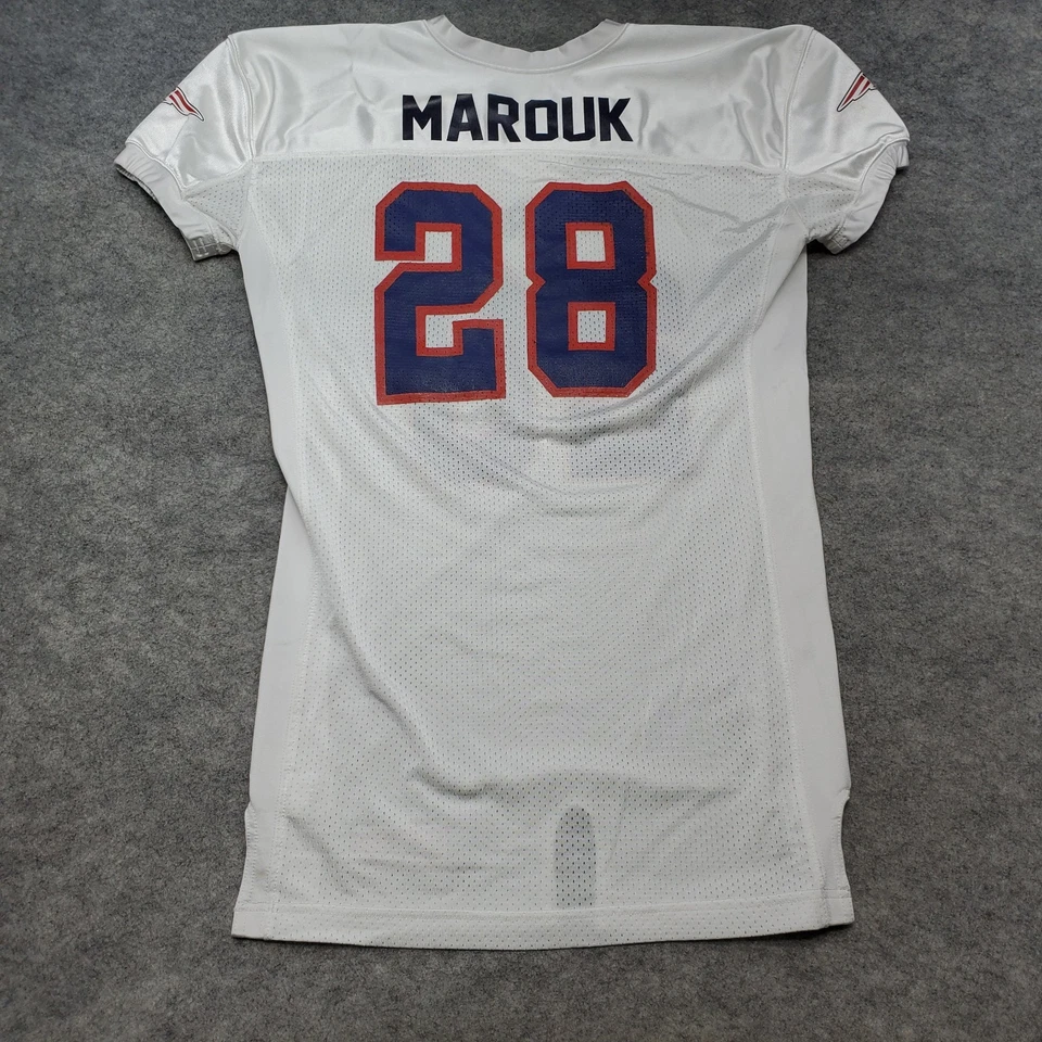 Under Armour Jersey Youth Size Large White/Blue/Red Metro Marouk #28 - Image 2 of 4