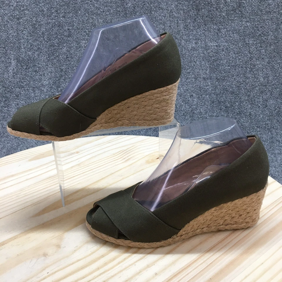 Босоножки женские Adrienne Vittadini 8 М Bailee на танкетке эспадрилья оливково-зеленые НОВЫЕ - Изображение 2 из 4