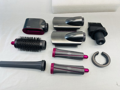 Genuine Dyson Airwrap HS01 Nickel/Fuchsia Wand Attachments 9 Total