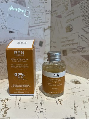 REN Ready Steady Glow AHA Tonic 15ml Reisegröße Peeling Toner NEU
