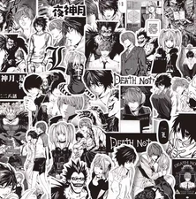 📓 60 pc - Death Note Anime Manga Black & White 60 Sticker Pack