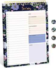 New To Do List Notepad Daily Planner 52 Sheets Blue Fast Shipping