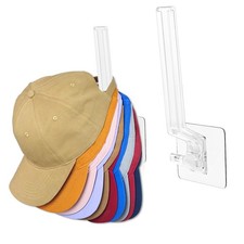 Hat Rack for Baseball Cap, Adhesive Ball Caps Holder on Wall, No Clear2