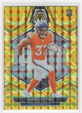 #392 Audric Estime 2024 Panini Mosaic Yellow Reactive Denver Broncos