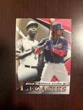 Ronald Acuna Jr Hank Aaron 2021 Topps Finest LEGACIES FL-RAJ *Mint*