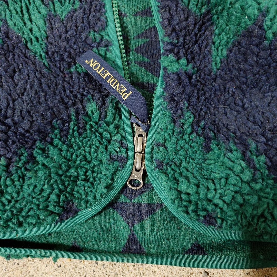 PENDLETON Native Pattern Fleece Jacket Full-Zip H… - image 5