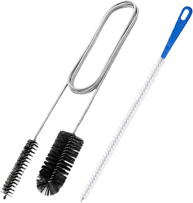 Spülabflussbürste - 2er Set Flexible Abflussrohr Reinigungsbürste - Rohrreinigun