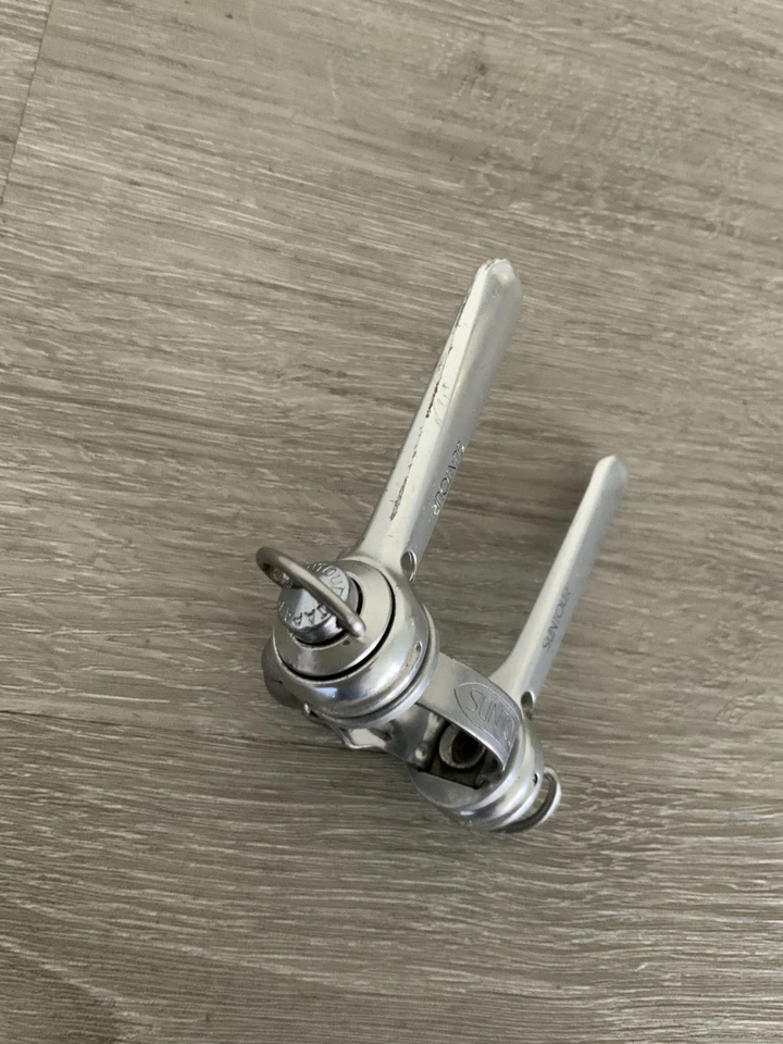 SUNTOUR SUPERBE TUBO DESCENDENTE PALANCA DE CAMBIOS ABRAZADERA FRICCIÓN PLATA Foto 4 de 4