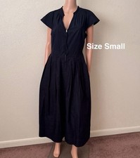 Free Assembly Women's and Women's Plus Zip Front Cotton Maxi Dress, Small
