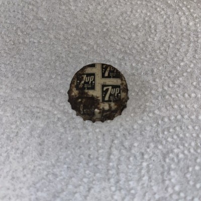 Antique Cork Lined 7up Bottle Cap Grid Print