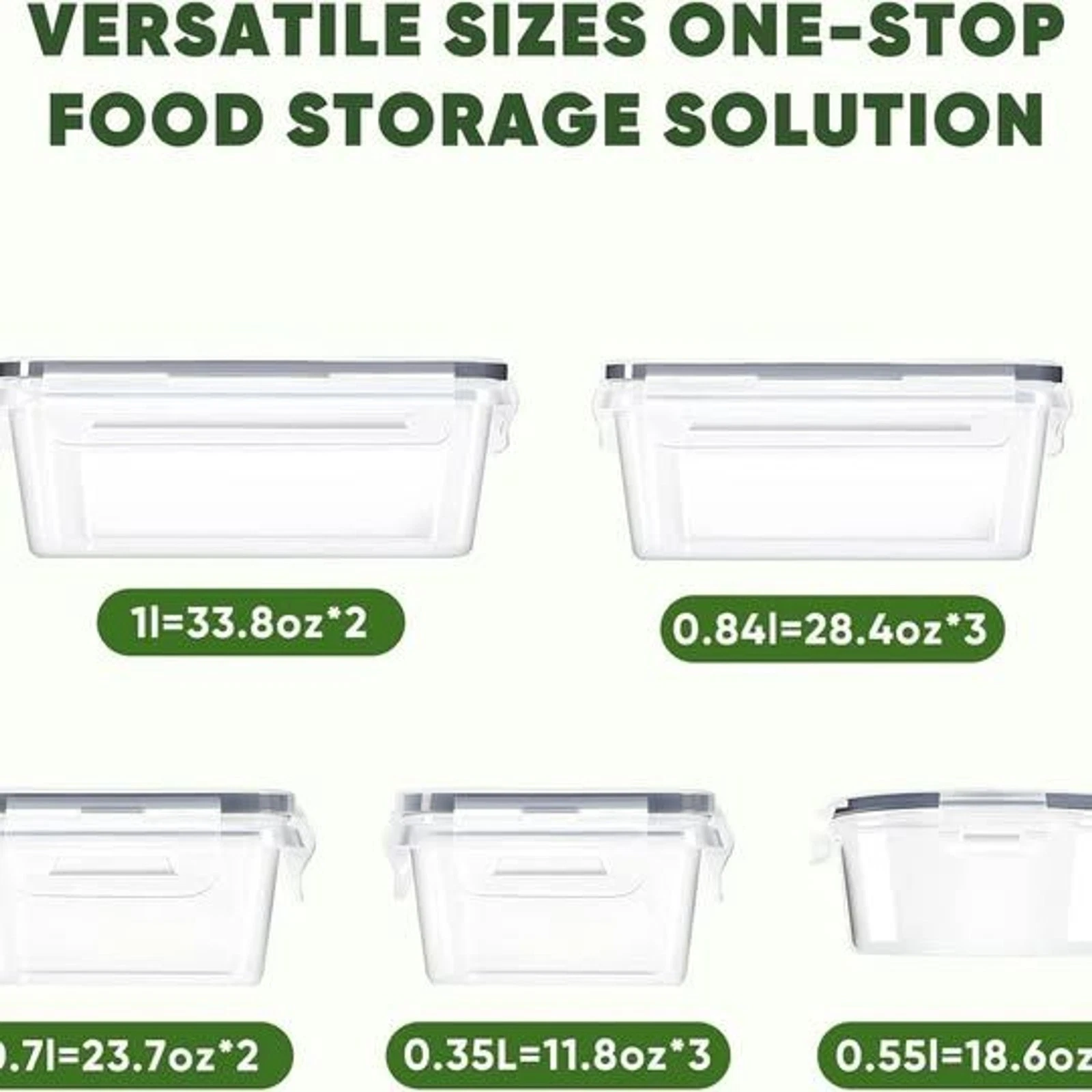 New in box PP-lunch boxes set of 24 pieces, BPA free
