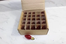 Box of 25 Light Bulbs - C7, Steady Burning- red, Orange- green purple yellow