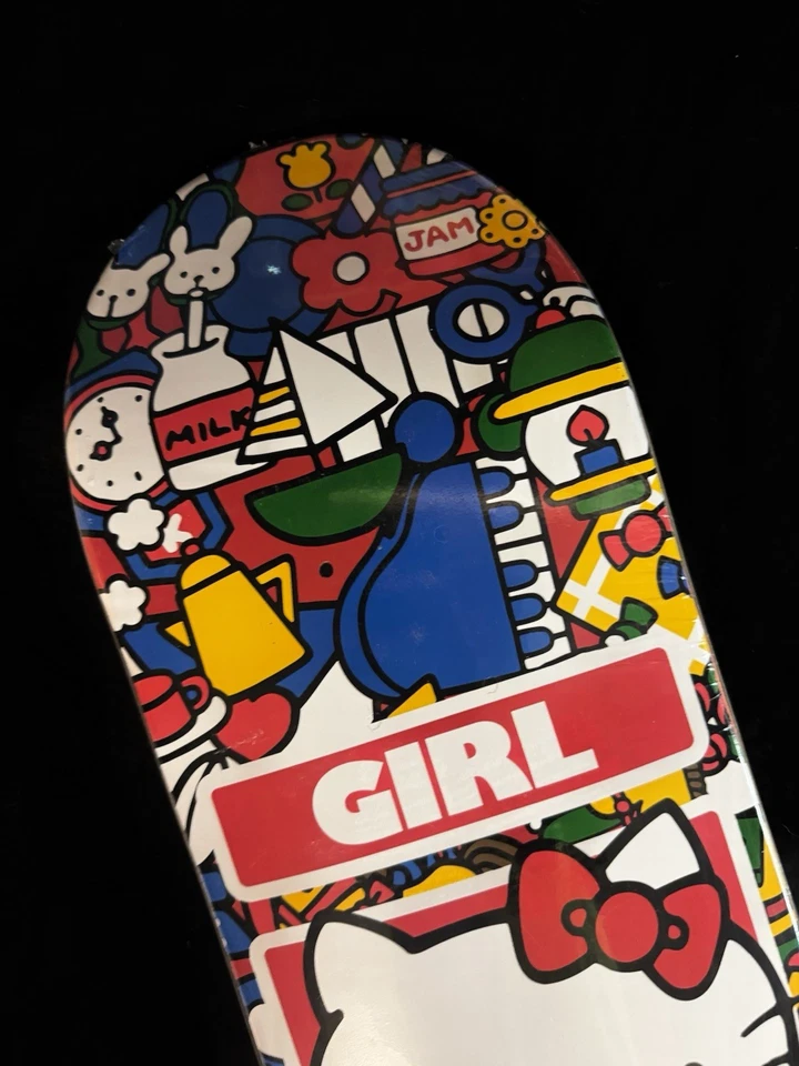 RARO Mike Carroll Hello Kitty 35 Aniversario Niña Tabla de Monopatín 7.8 Foto 3 de 4