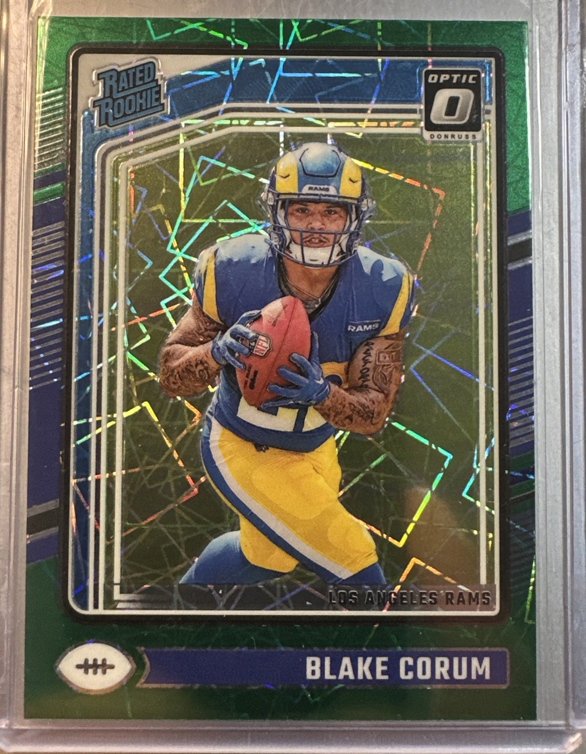 2024 Panini Donruss Optic - Rated Rookie Blake Corum #208 Green Velocity