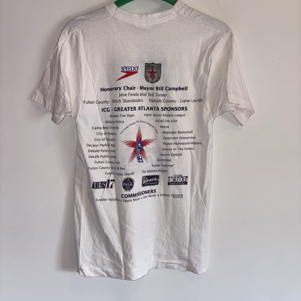 Vintage 1996 Speedo Inner City Games T-shirt, Atl Ga, Deadstock Size Large View 2