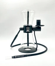 Black - Gravity Hookah Glass Bong Water Pipe 360 Rotating - *7 COLORS OPTIONS*