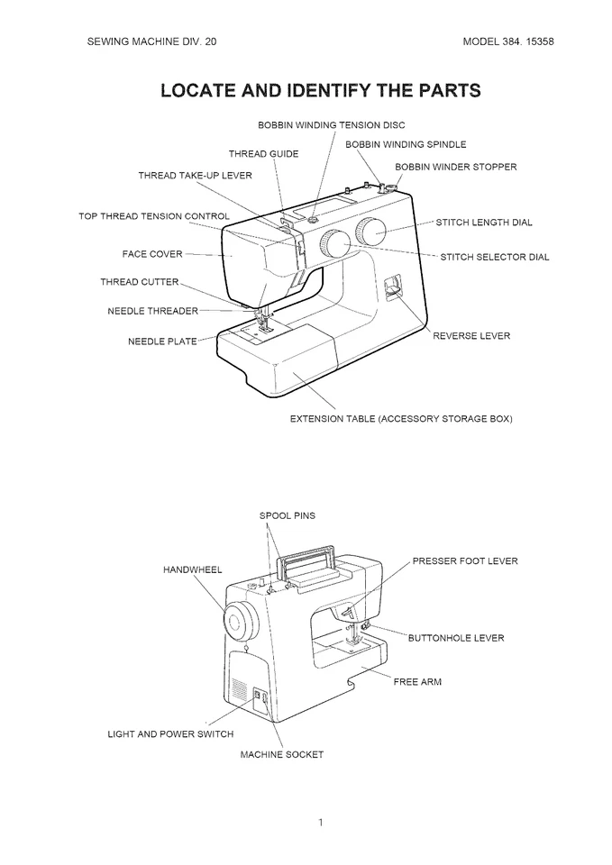 Kenmore 385.15358 Sewing Machine Repair Service Manual - Image 3 of 3