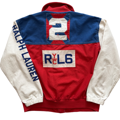 Polo Ralph Lauren Regatta Clasp Jacket L Vintage 90s Sailing Crest RRL - Picture 2 of 14