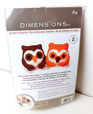 Dimensions Felted Wool Owls Kit Halloween Fall Felt Ornaments Small Woolies