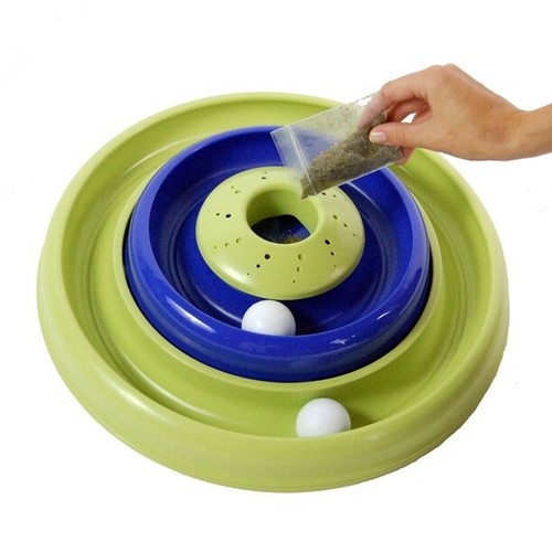 Bergan Catnip Hurricane Cat Toy Green/Blue, 16" - Picture 2 of 8