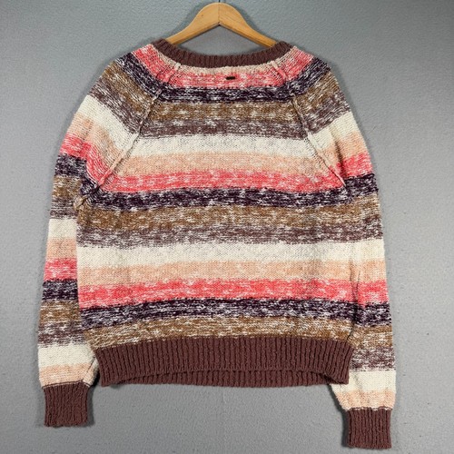 O'Neill Good Day Sweater Womens Medium Multicolor Striped Comfort Outdoor Soft - Picture 2 of 12