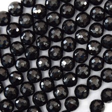 AA Natural Faceted Black Spinel Round Beads Gemstone 15.5" Strand 2mm 3mm 4mm