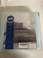 Nestl Duvet Cover Set Queen Sz Green