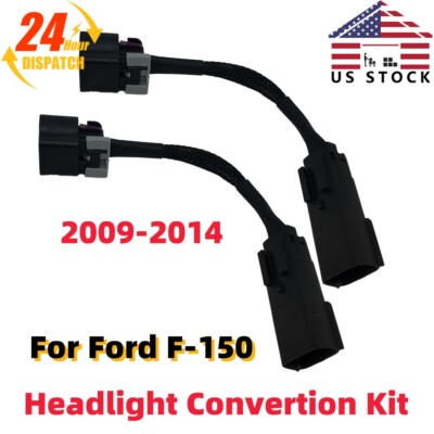 For Ford HID to LED Headlight Adapter Harness Kit F-150 HID Convertion 2009-2014