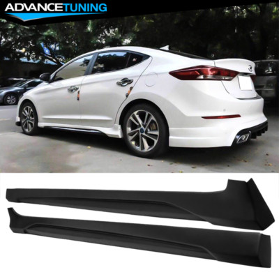 Fits 17-20 Hyundai Elantra AD CN7 L Style PP Side Skirts Extension Unpainted 2PC