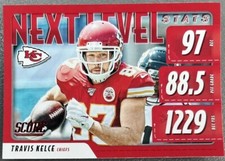2020 Panini Score Next Level Stats Insert Red Parallel #NLS-TK Travis Kelce