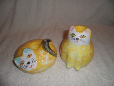 Porte-bougies En Céramique Pier 1 Imports - Lot De 2 - Finition Craquelée Multicolore - Occasion