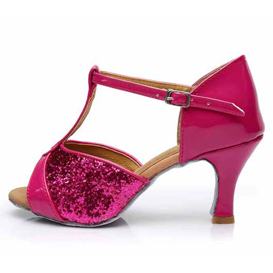 Nuevos zapatos de baile latino de tacón de salón para mujer/dama/niña/tango y salsa Foto 4 de 4