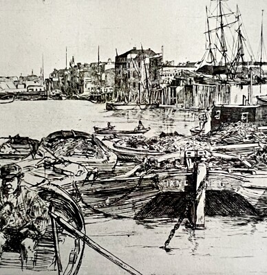 The Pool Etching Print 1922 James McNeill Whistler Second State Art SmDwC2