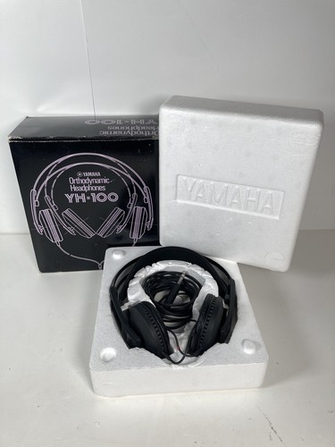 New Old Stock Vintage Yamaha YH-100 Orthodynamic Headphones Boxed Superb - Picture 1 of 24