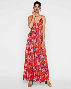 chiffon flowy maxi dress