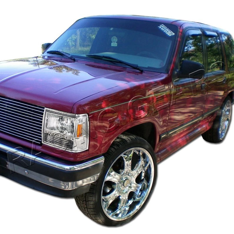 CARCASA CROMADA FAROS LED 1 PIEZA + PARACHOQUES + LÁMPARAS DE ESQUINA APTAS PARA FORD RANGER 89-92 Foto 4 de 4