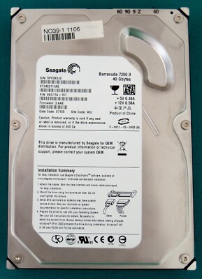 40GB - SATA - 3,5''HDD - Seagate Barracuda 7200.9 - Festplatte